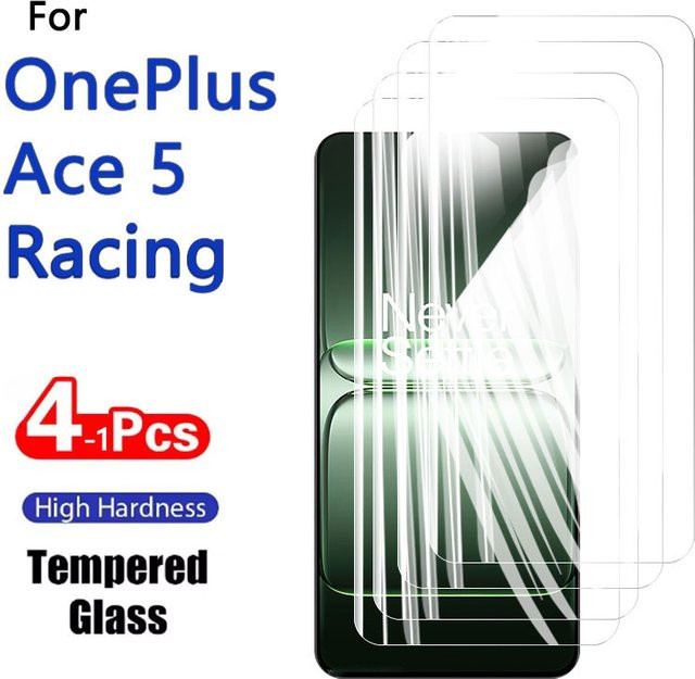 Displayschutzfolien aus gehärtetem Glas für OnePlus Ace 5 Racing, 1–4 Stück, transparent - Bild 1