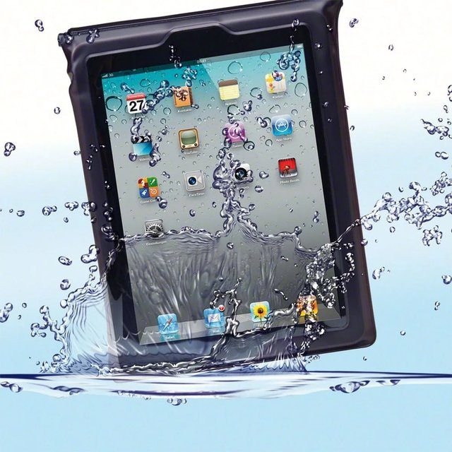 Dicapac WP-I20 Unterwassertasche für iPad 1-6, wasserdichte Tablet-Tasche in Anthrazit und Schwarz - Bild 1