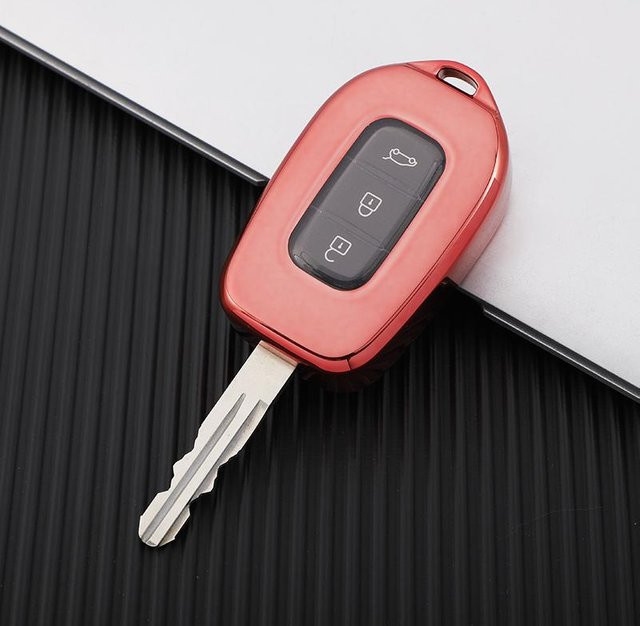 Schlüsseletui in Rosa für Dacia und Renault Modelle wie Sandero Stepway, Logan, Duster, Dokker, Clio 5 und Twingo - Bild 1