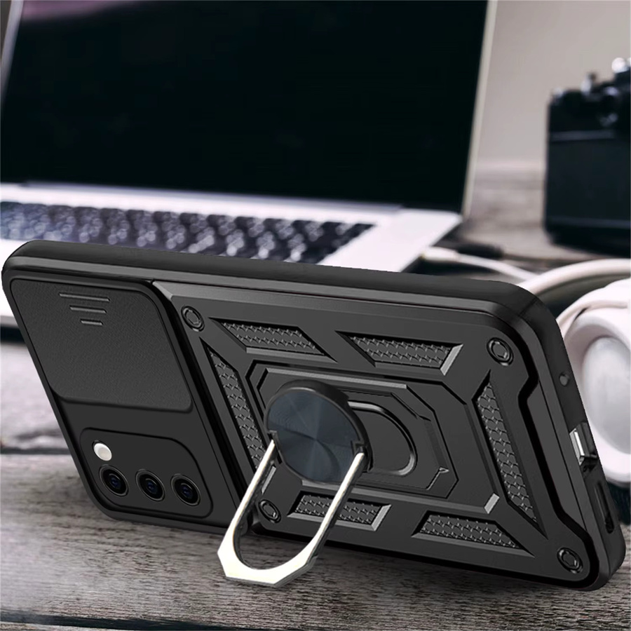 Magnetische Ring Halter Schutzhülle für Samsung Galaxy S20 FE in Schwarz und Grün - Bild 3
