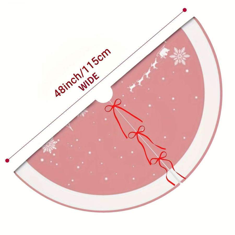 VIKAMA Weihnachtsbaumkleid mit rosa Hirsch-Motiv für Erwachsene - Bild 4
