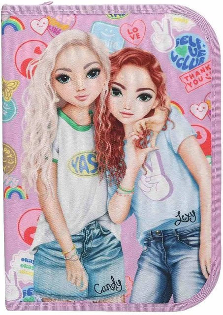 Depesche Deluxe Federtasche GIRL POWER von TOPModel in Pink und Rosa inkl. Stifte, B/T/H: 15,5 x 5 x 22 cm - Bild 1