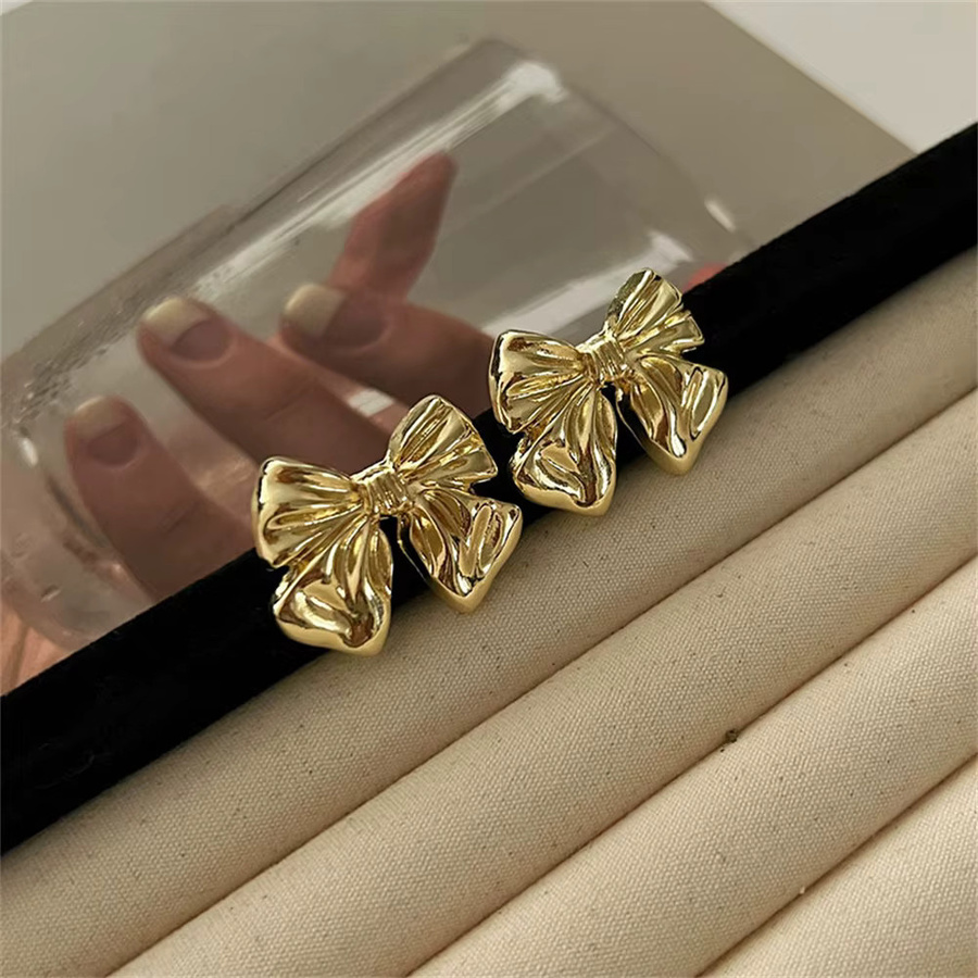 Ohrstecker FOMALHAUT, Gold Farbe, Bogen, Damen - Bild 3