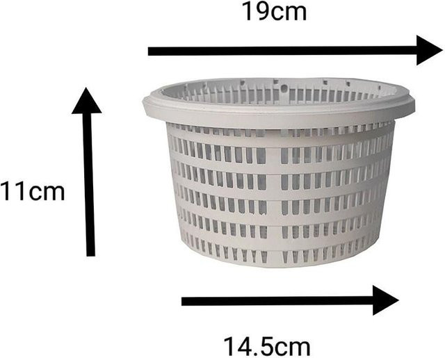 Hayward Skimmer Korb für Klassische 001 aus Kunststoff, Weiß, Durchmesser: 19 cm, Höhe: 11 cm - Bild 1