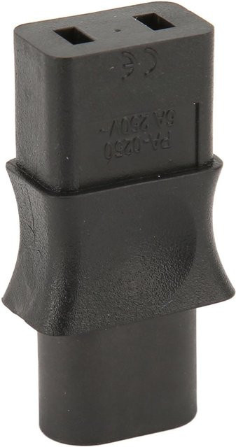 Igeteck Stromadapter IEC320 C8 auf IEC320 C9 Konverter, AC 250 V, 6 A, 1500 W, Schwarz - Bild 1