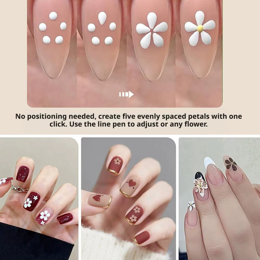 LEARNEVER Nagelkunst Punktierwerkzeug, 1,8mm Feinspitze, Gelb - Bild 3