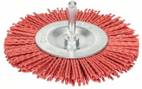 Bosch Scheibenbürste mit Nylonborsten für Metall, Lack und Holz, Durchmesser: 100 mm, Schaft-Ø: 6 mm - Bild 1