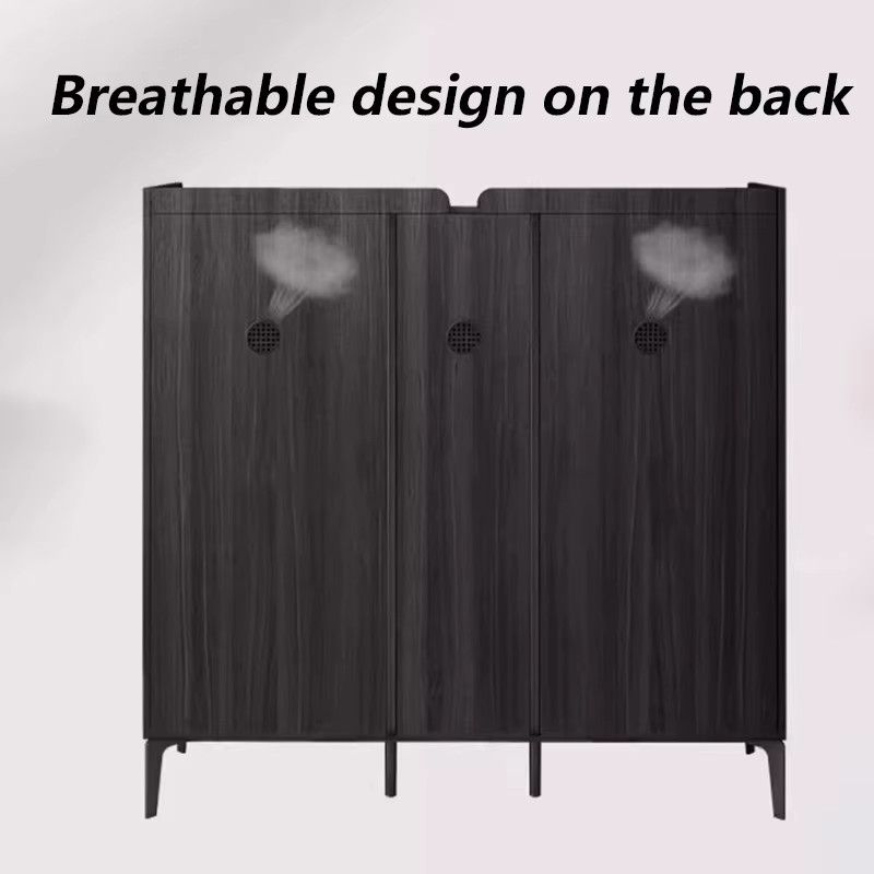 Oeny Schuhschrank modern und platzsparend, vertikales Lagerregal mit Türen, H x B x T: 133 x 24 x 125 cm - Bild 4