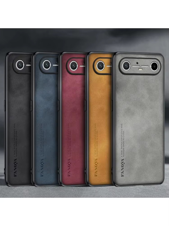 EUCAGR Luxus PU Leder Schutzhülle für Tecno Pova Slim 5G in Braun, Stoßfeste Silikon Rückseite Abdeckung - Bild 3