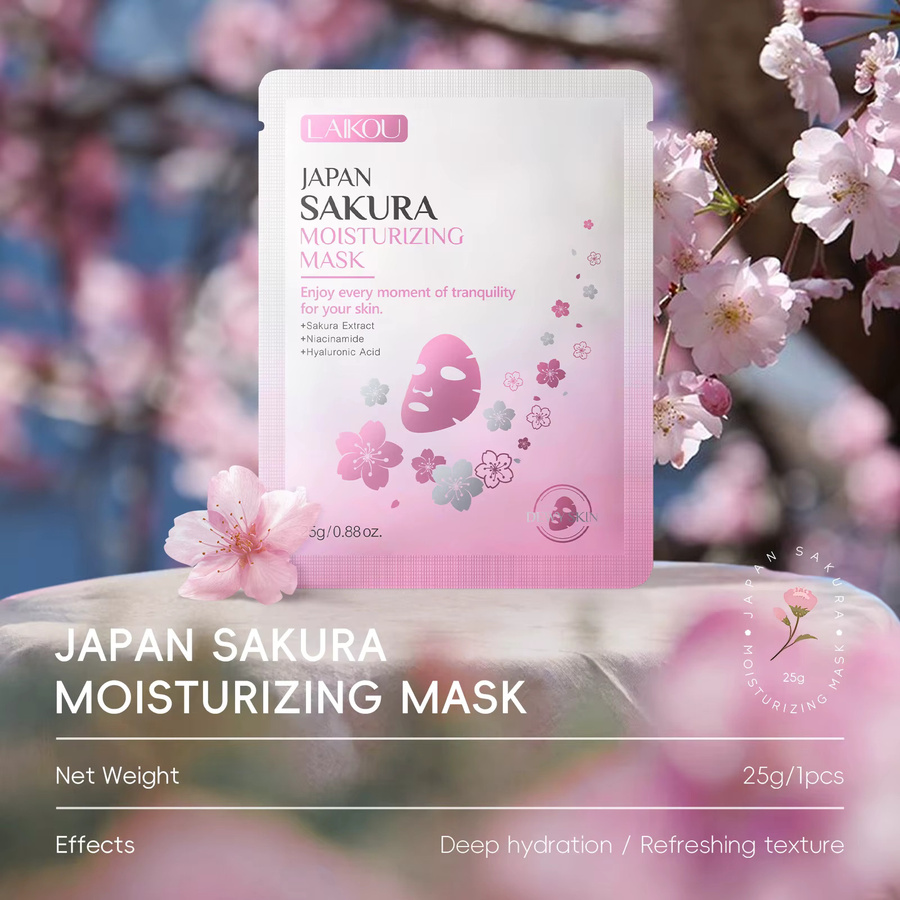 LAIKOU Japan Sakura Lippenmaske, für trockene Haut, Unisex - Bild 2