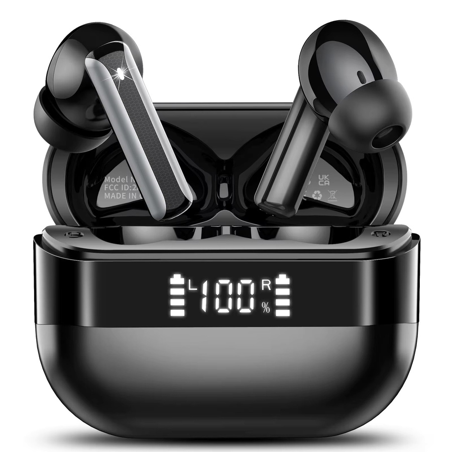 Kuizil Q18 Bluetooth 5.4 Ohrhörer in Schwarz mit LED-Anzeige, 40 Stunden Spielzeit, IP7 Wasserdichtigkeit, HiFi-Sound und ENC-Mikrofon sowie Touch-Control - Bild 6