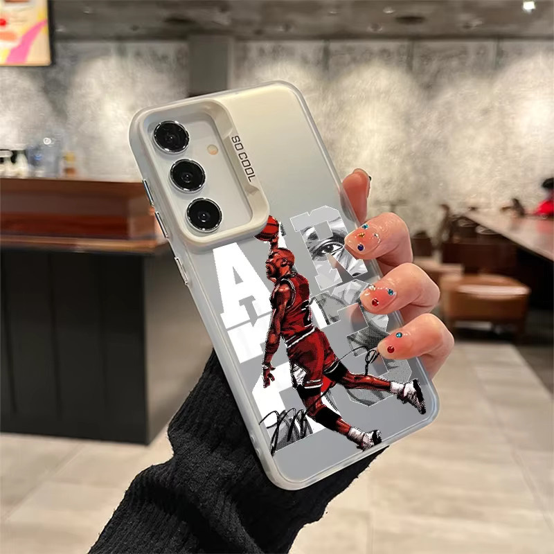Basketball-Spieler Handyhülle für Samsung Galaxy A56 A55 A54 A36 A35 A34 A26 A25 A24 A16 A15 A14 in Weiß aus hartem PC und TPU - Bild 1