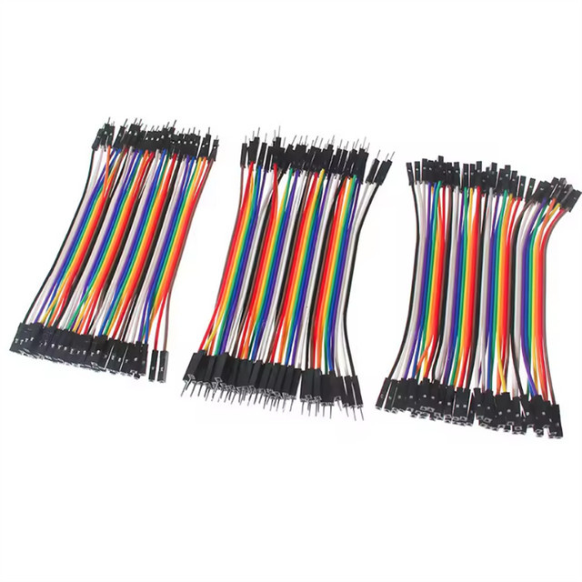 120 Stück Dupont-Kabel Set mit 40-Pin Buchse zu Buchse, Stecker zu Stecker und Stecker zu Buchse für DIY Breadboard in Mehrfarbig, 10 cm - Bild 1