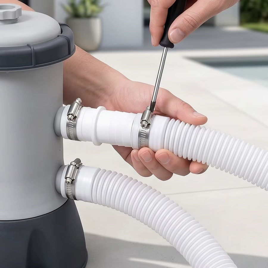 Intex Poolschlauch Ersatzschlauch Grau, Durchmesser: 32 mm, Länge: 1,5 m, passend für Intex Bodenpool-Filtrationspumpen - Bild 2