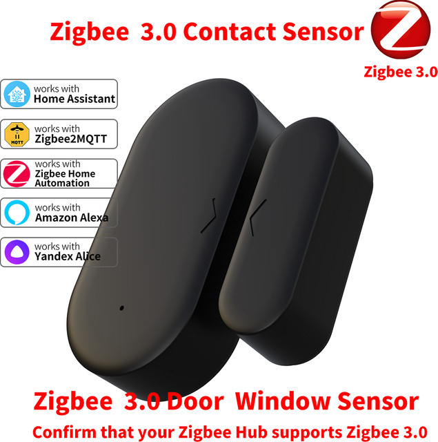 CriticalZone Zigbee 3.0 Kontaktsensor für Tür und Fenster in Schwarz, kompatibel mit Home Assistant, Alexa und Zigbee2MQTT (Zigbee Hub erforderlich) - Bild 1