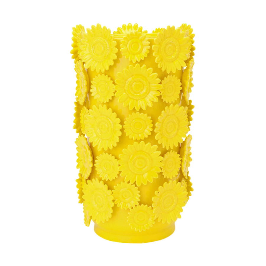 House of Nature Vase Sunny Side Up aus Steingut in Gelb, Höhe: 37 cm - Bild 1