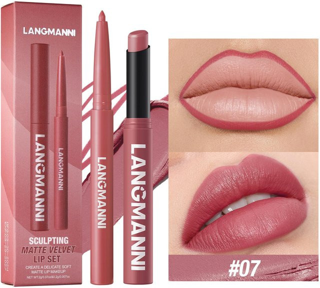 Beauty Every Day Lipliner & Lippenstift Set, Helle Beige, Matt - Bild 1