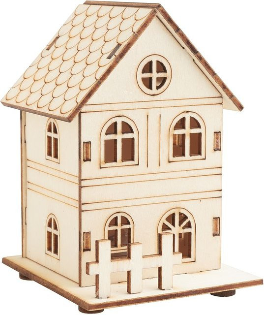 VBS Holzbausatz Haus mit Zaun aus Holz und Sperrholz - Bild 1
