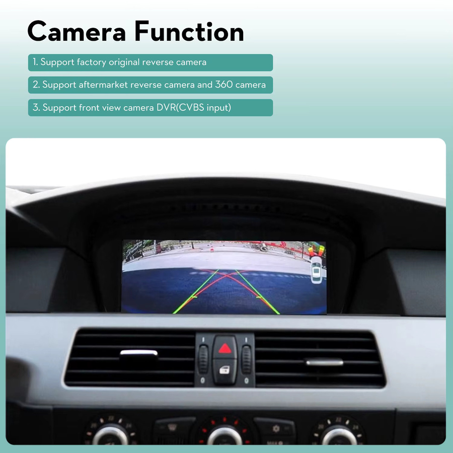 YolanAuto Kabelloses Apple CarPlay und Android Auto Nachrüstsystem mit GPS für BMW CCC System (8,8 Zoll und 6,5 Zoll), Schwarz - Bild 3
