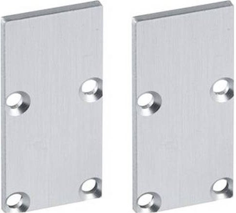 Barthelme Endkappen-Set aus Aluminium in Silber, rechteckig - Bild 1