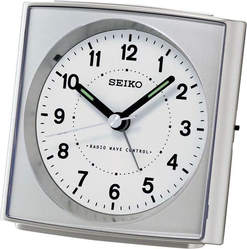 SEIKO Analog-Wecker QHR022SERG in Grau und Silber mit Schlummerfunktion und minimalistischem Metall-Design - Bild 1