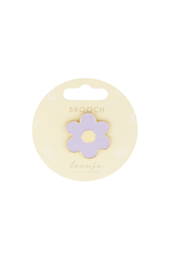 Leevje Brosche Lilac Flower, Unisex - Bild 1