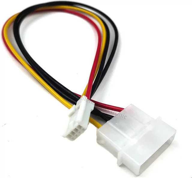 ZSDZFYLLK IDE 4-Pin auf 4-Pin 2,54mm Buchse zu IDE 4-Pin Stromversorgungskabel Adapter für Diskettenlaufwerk und PC-Verbindung, 30 cm, Multicolour - Bild 1