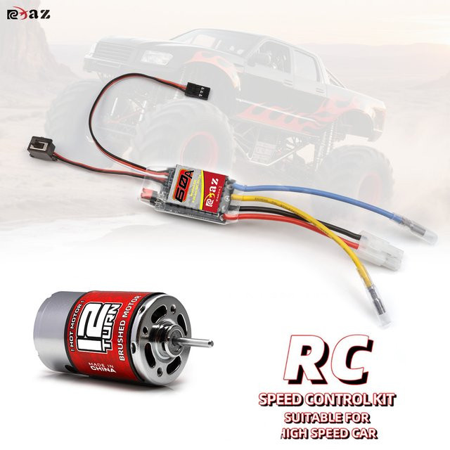 RCXAZ 550 Por Bürstenmotor Wasserdicht 10T-65T 60A ESC Speed Combo, 1:10 - Bild 1