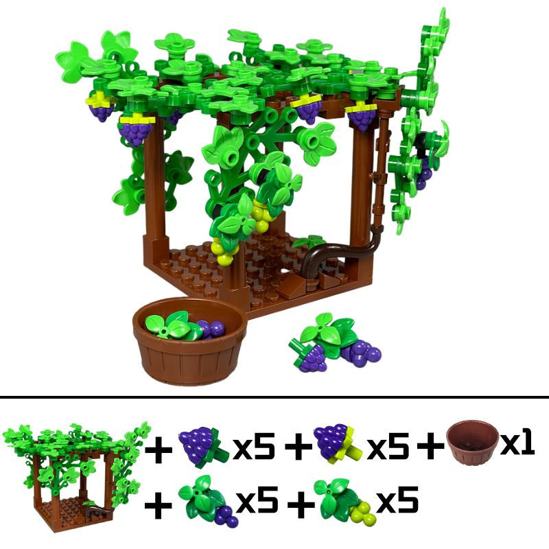 Yiran toy Weinbergplatz Weintrauben-Laubengang Rebenfarm Bausteine 6–12 Jahre - Bild 1