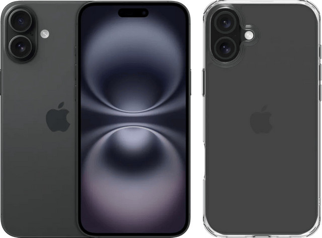Apple iPhone 16 Plus 128GB Schwarz mit transparentem BlueBuilt Protective Backcover - Bild 1