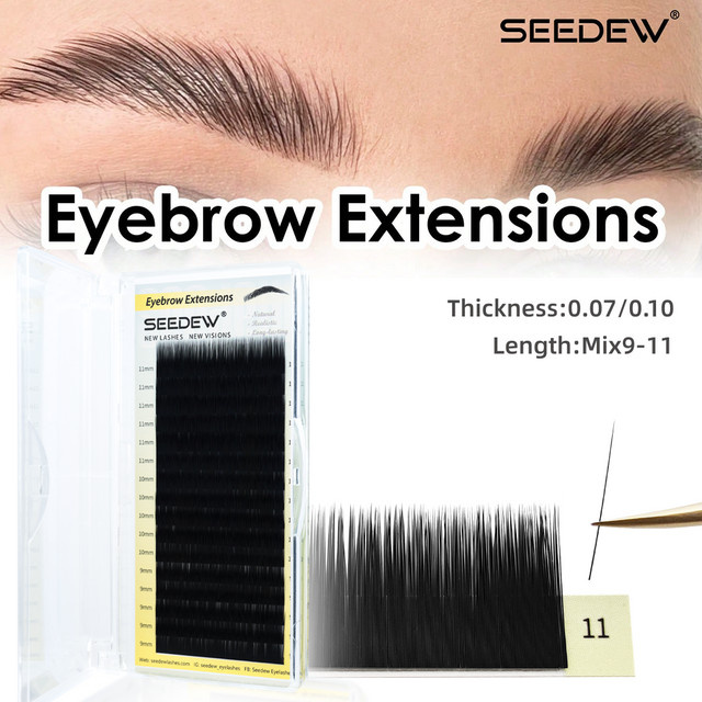 SEEDEW Augenbrauenverlängerungen, Schwarz/Braun, Matt, Unisex - Bild 1