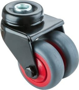 BS Apparatedoppelrolle aus Kunststoff in Rot und Grau (B801.A85.050.03) - Bild 1