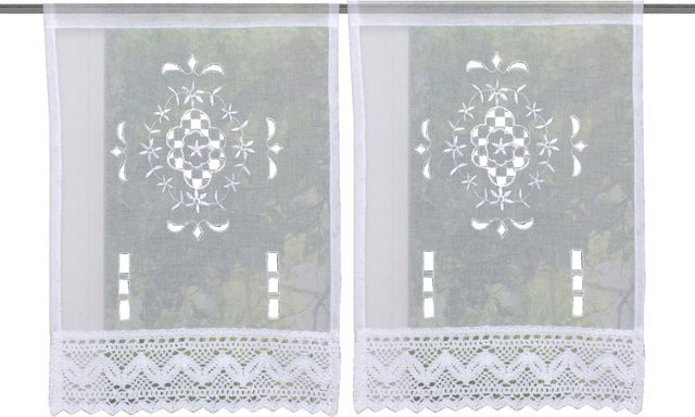 Heine Home Semi-transparente Vorhangpaneele aus Leinen und Polyester in Weiß - Bild 1