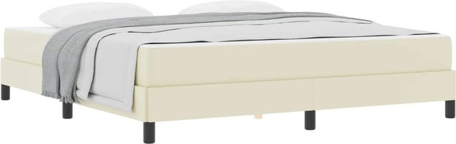 vidaXL Bettrahmen mit Matratze in Beige aus Stoff, B/T/H: 180 x 200 x 203 cm - Bild 1