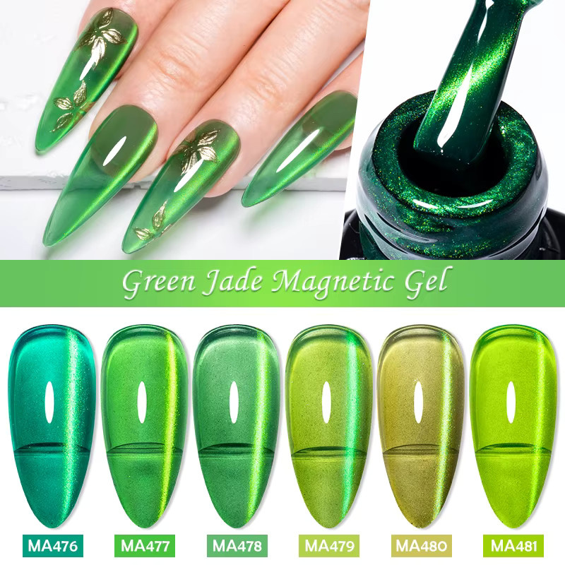 MEET ACROSS Nagellack, Grüner Jade, Gel, Glänzend - Bild 3