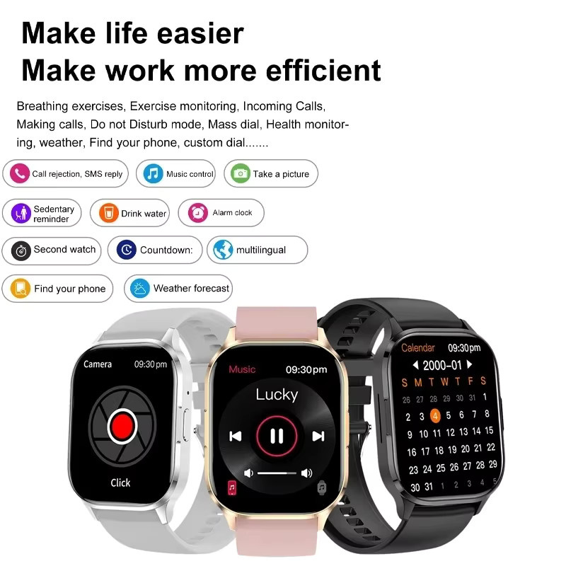 GUHUAVMI Smartwatch, Aluminium, Silber, Unisex - Bild 5