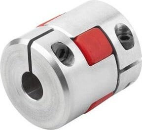 KIPP Elastomer-Klauenkupplung Gr. 5 aus Aluminium in Silber, D1: 3 mm, D2: 3 mm, L: 15 mm - Bild 1
