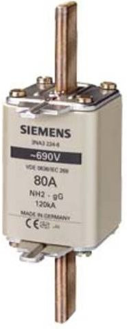 Siemens Sicherungseinsatz 3NA32426 Sicherungsgröße 2, 224A, 690V, 3 Stück, Weiß - Bild 1
