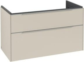 Villeroy & Boch Waschtischunterschrank Subway 3.0 in Cashmere Grau, Wandmontage mit integrierter LED-Beleuchtung und Innenschubladen, B/T/H: 97,3 x 57,6 x 47,8 cm - Bild 1