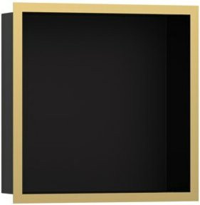 Hansgrohe XtraStoris Indiv. Wandnische mit Rahmen aus Edelstahl in Schwarz oder Gold, B/T/H: 30 x 30 x 10 cm - Bild 1