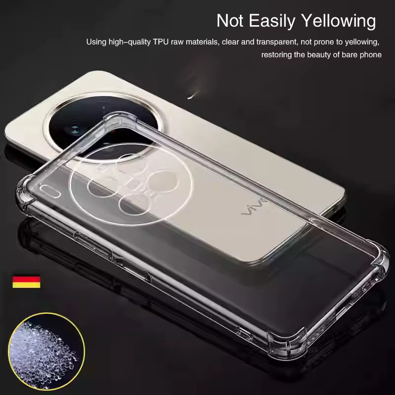 Stoßfeste Silikonhülle für Vivo X300 Ultra X300S X300 FE 5G X200 Ultra X200 Pro Mini in Transparent - Bild 3