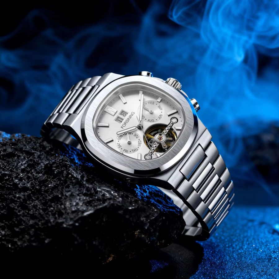 Forsining Armbanduhr, Tourbillon, Automatik, Edelstahl, Herren - Bild 3