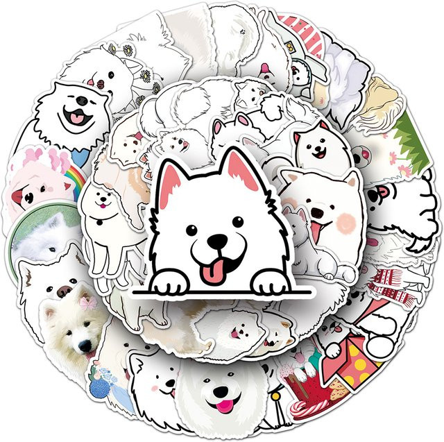 Charile Samojeden-Hunde-Cartoon-Aufkleber, 10-teiliges Set, wasserdicht - Bild 1