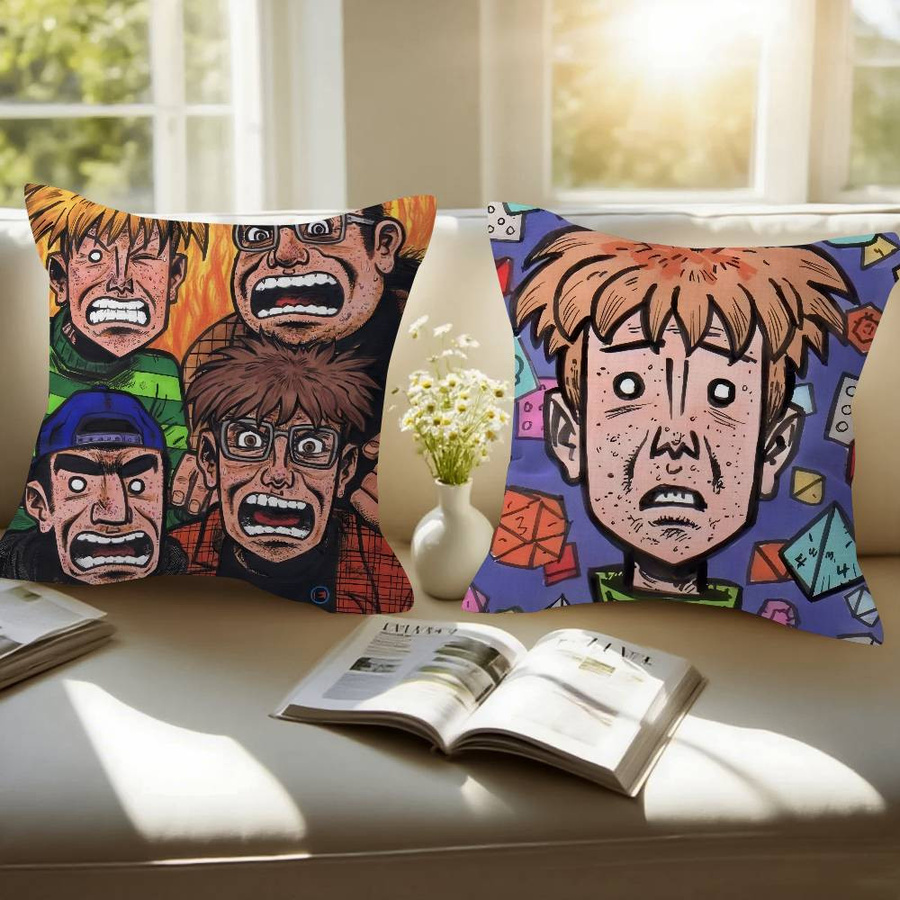 Anime Eltingville Club Kissenbezug aus Peach Skin für dein Heimzimmer, B/B: 18 x 18 cm - Bild 1