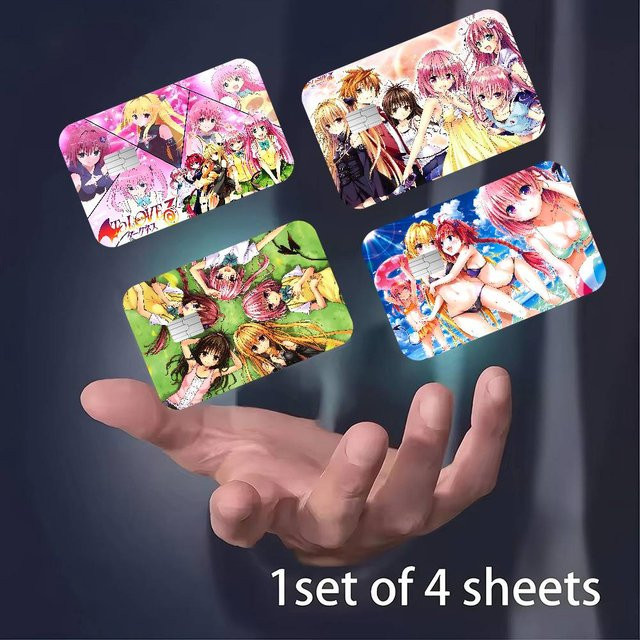 To Love-Ru Darkness Kreditkarten-Skin Aufkleber wasserfest in Multicolor für VISA und U-Bahn-Karten - Bild 1
