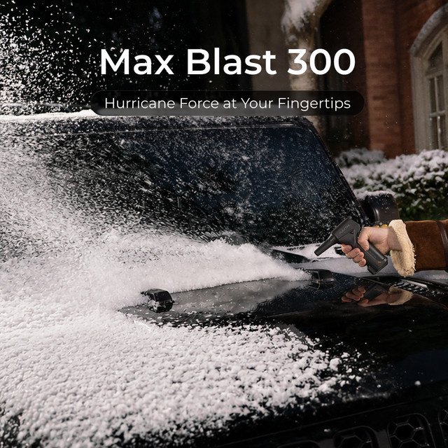 FLEXTAIL Max Blast 300 Elektrischer Luftstaubsauger-Lüfter in Schwarz mit 150000 U/min und bürstenlosem 3-Gang Motor - Bild 1