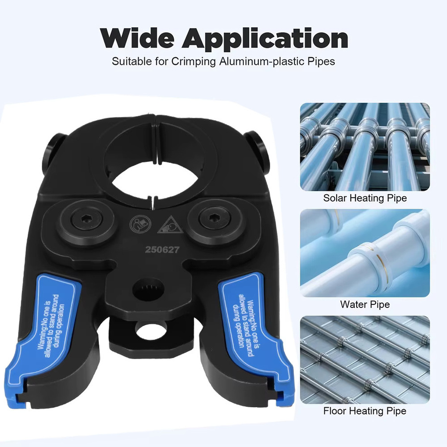 Podofo 4-in-1 Presszangen-Set TH16-20-26-32mm aus gehärtetem Stahl in Schwarz für Aluminium-Kunststoff-, PEX- und PB-Rohre - Bild 2