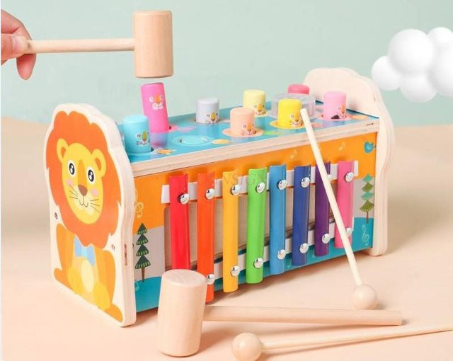 Binchi Outdoor Product Löwe und Feldmaus Holzspielzeug, Früherziehung - Bild 1