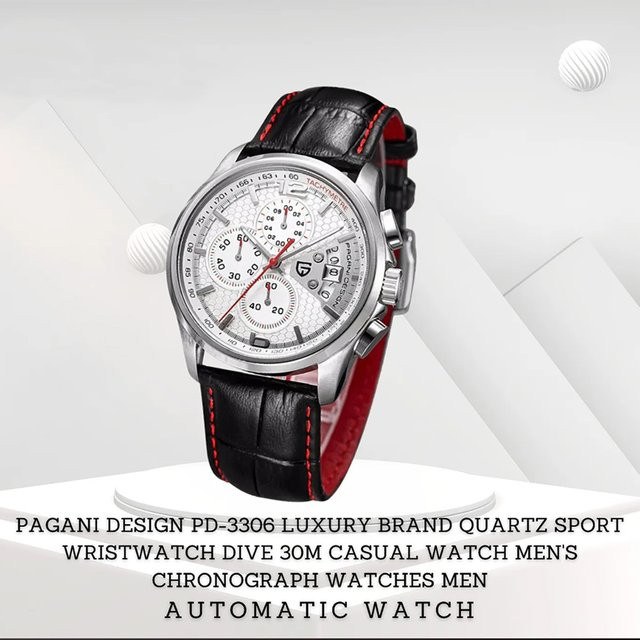 PAGANI DESIGN Armbanduhr Quarz, Edelstahl, 44 mm, Herren - Bild 1