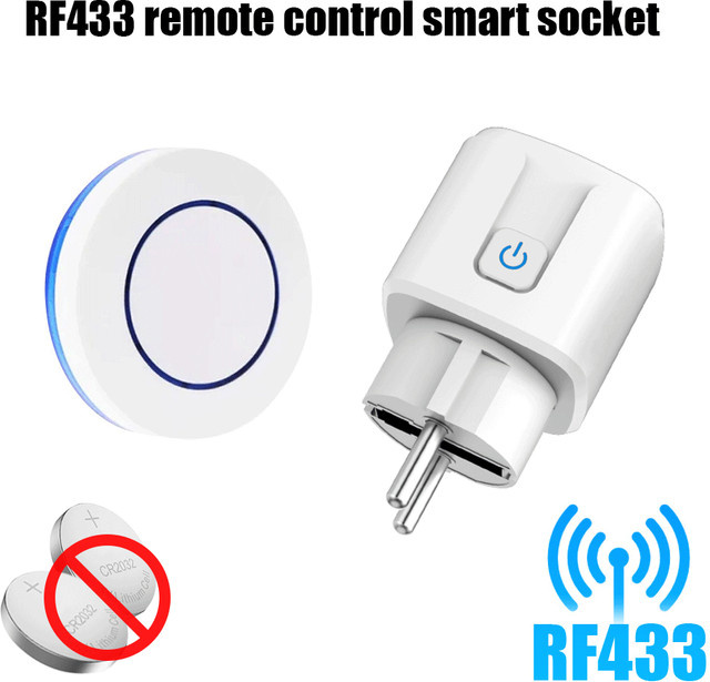Intelligenter 20-Meter-Stecker mit Fernbedienung, wasserdicht und ohne Verkabelung, Farbe: Weiß - Bild 1